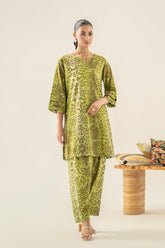 2-Pc Printed Lawn Shirt with Straight Trouser SCPM3-061